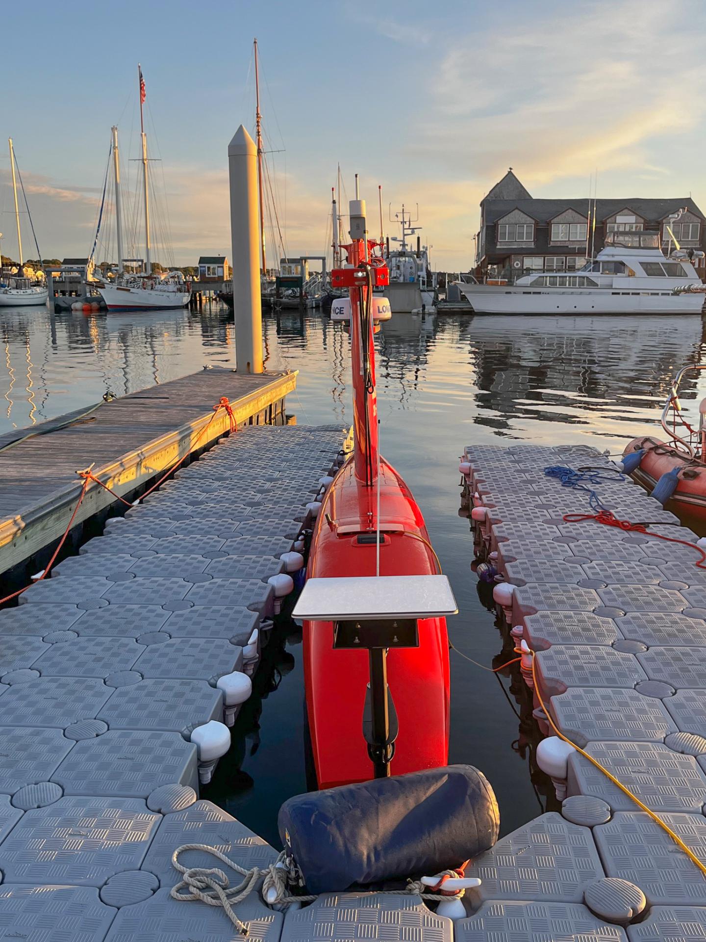 Autonomous vessel at Provincetown Marina