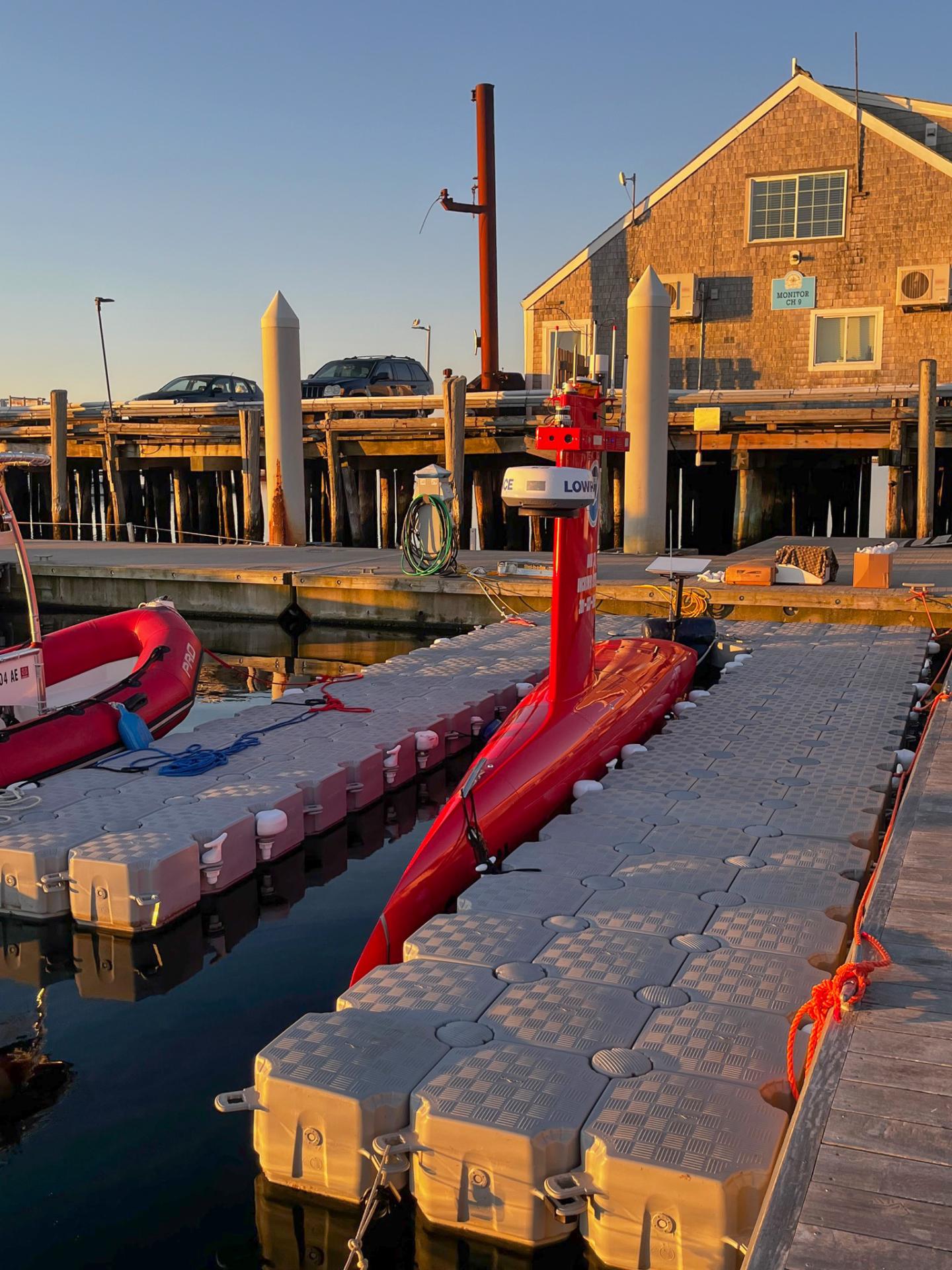 Autonomous vessel at Provincetown Marina