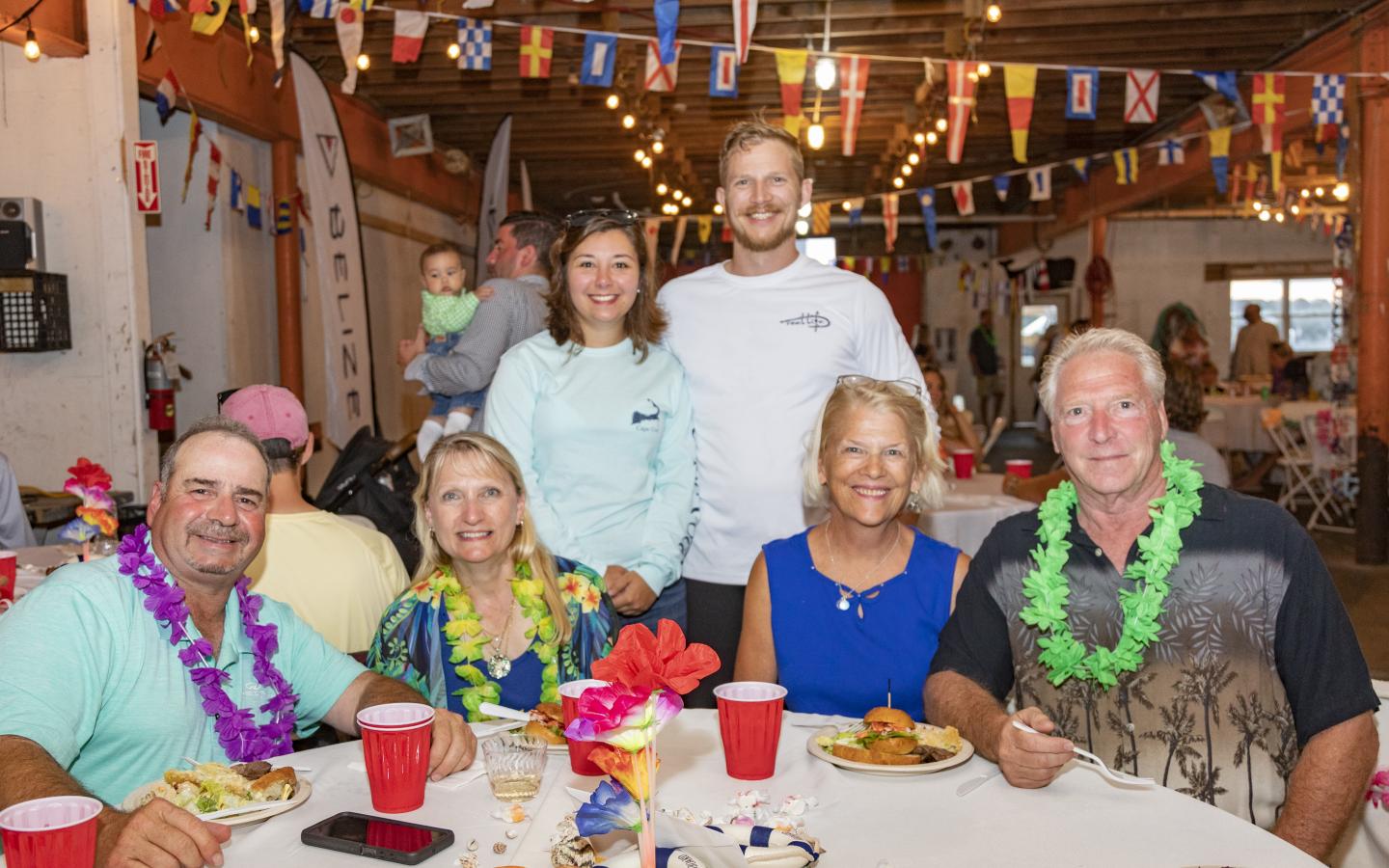 Rendezvous guests in the barn at Provincetown Marina