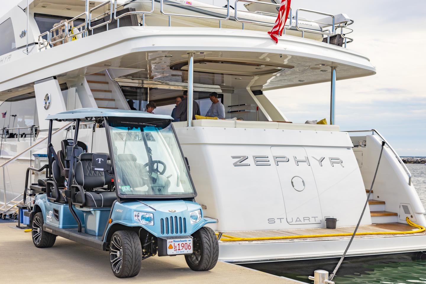 Golf cart at Provincetown Marina