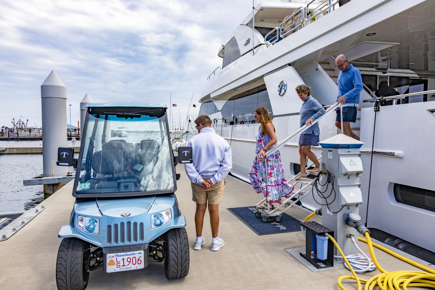 Golf cart at Provincetown Marina