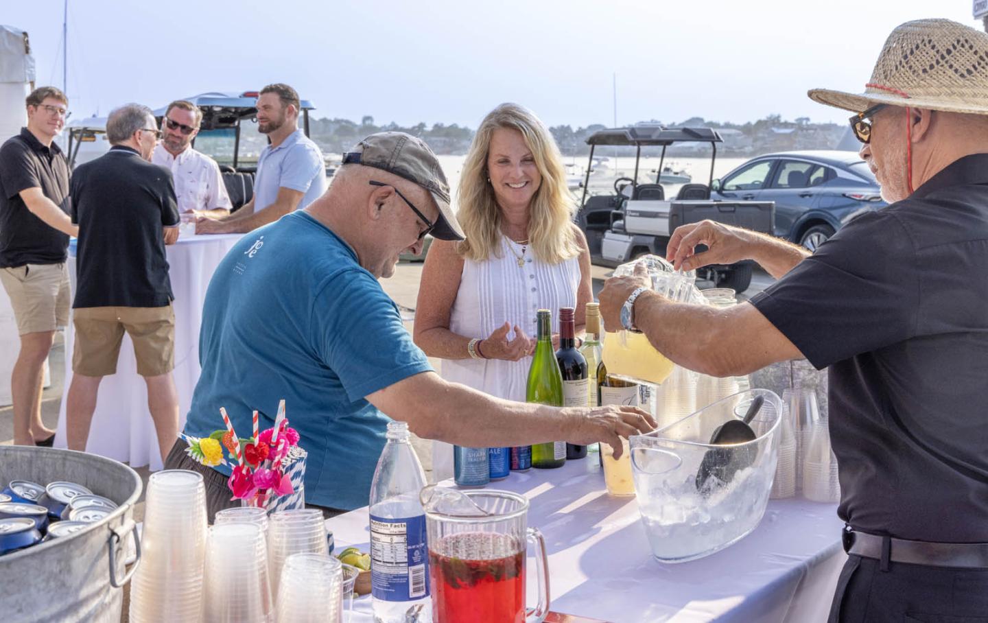 Bar service on the pier at Provincetown Marina