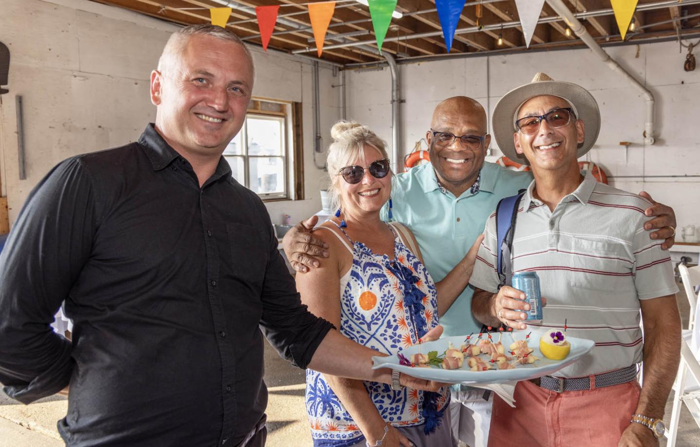 Passed appetizers for guests at rendezvous dinner
