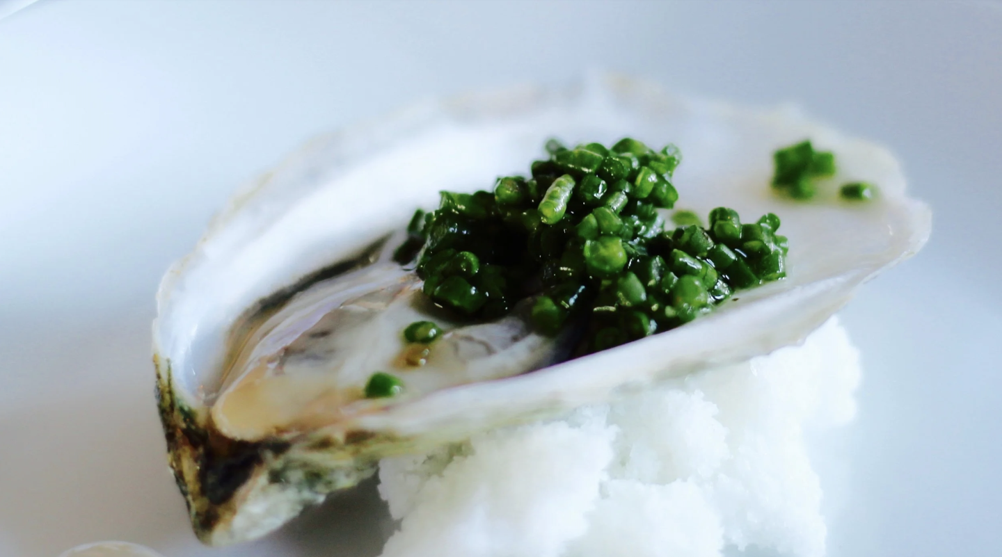 Local oyster prepared at Ceraldi