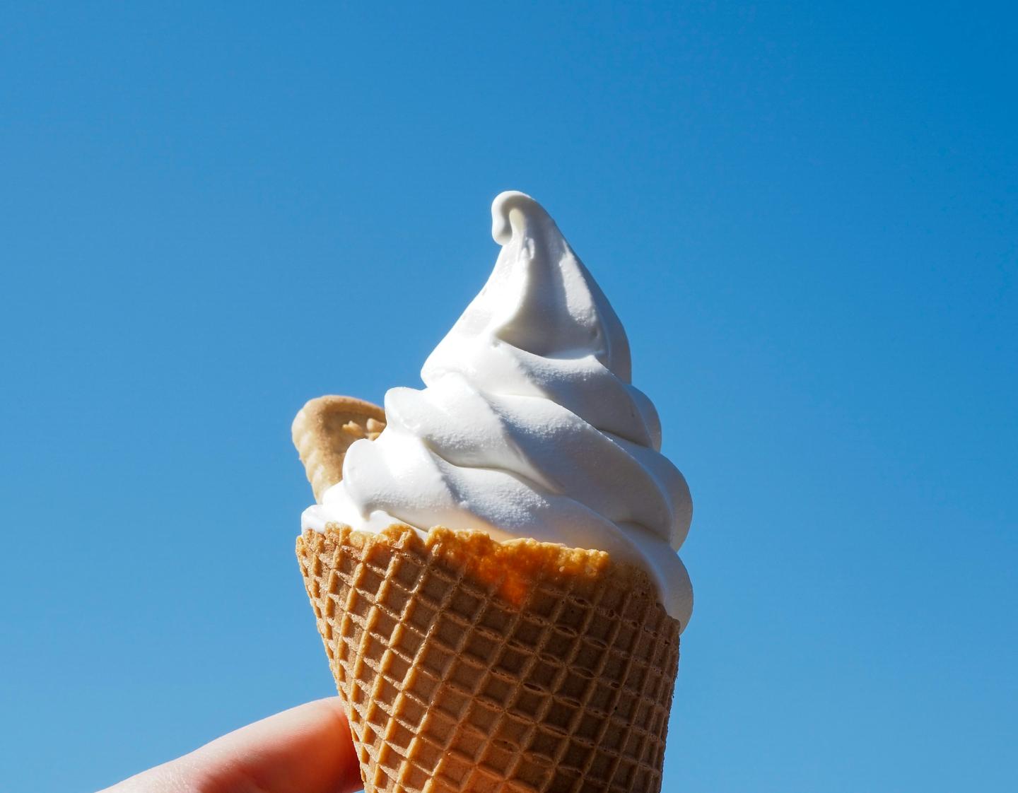 Ice cream cone in the sun